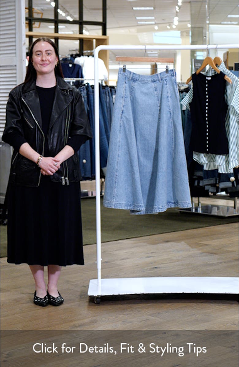 Denim Midi Skirt, sales video thumbnail