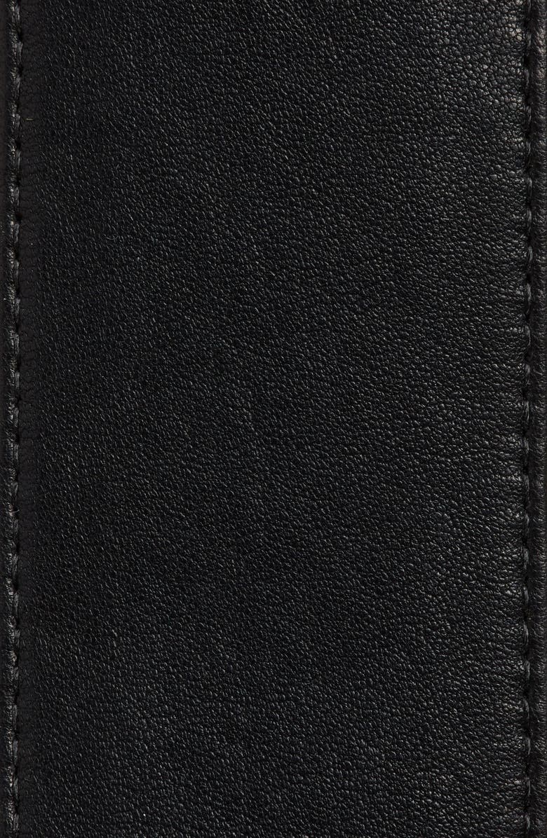 Raina Pear-Shaped Crystal Buckle Leather Belt, Alternate, color, 