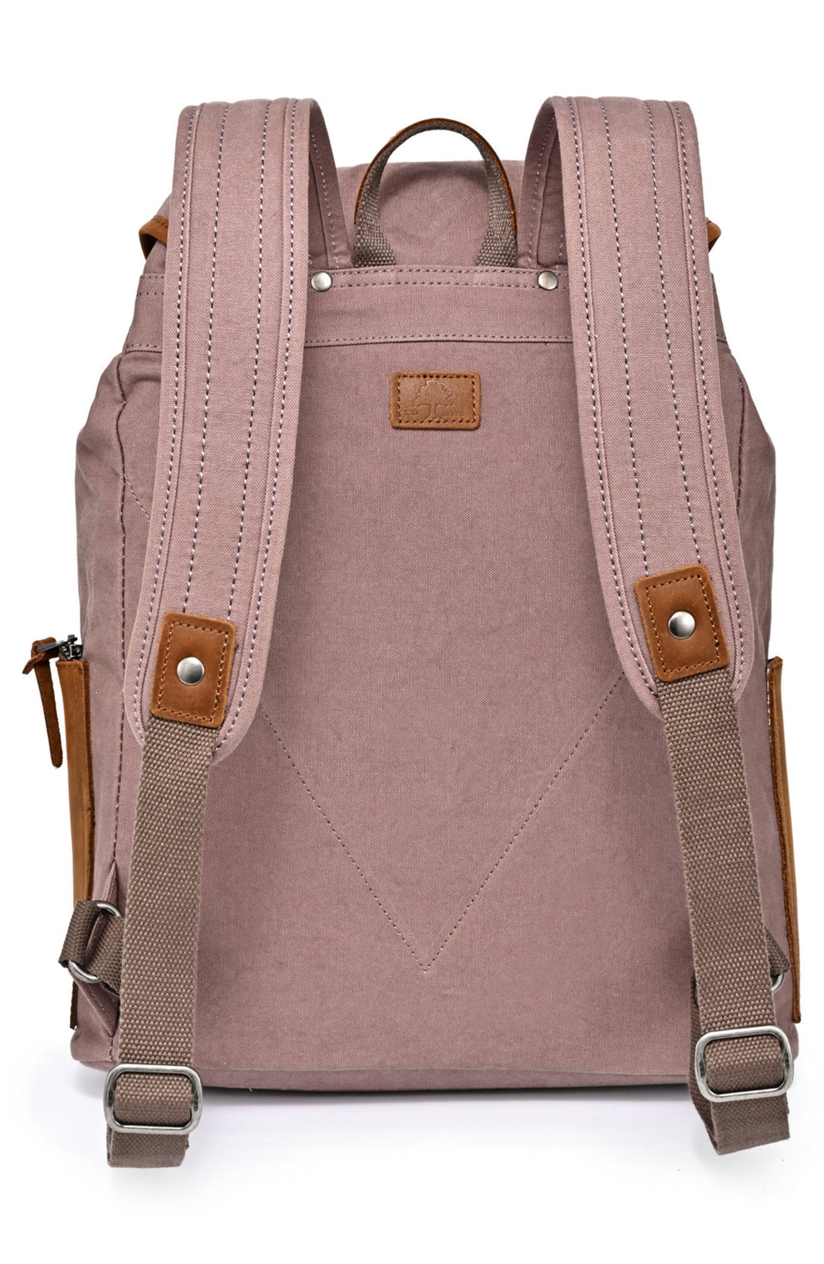 Milo Canvas Backpack, Alternate, color, BROWN