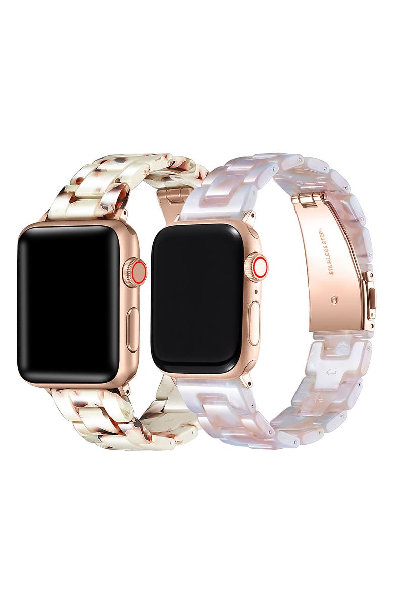 The Posh Tech 2-Pack Resin Apple Watch<sup>®</sup> Watchbands, Alternate, color,