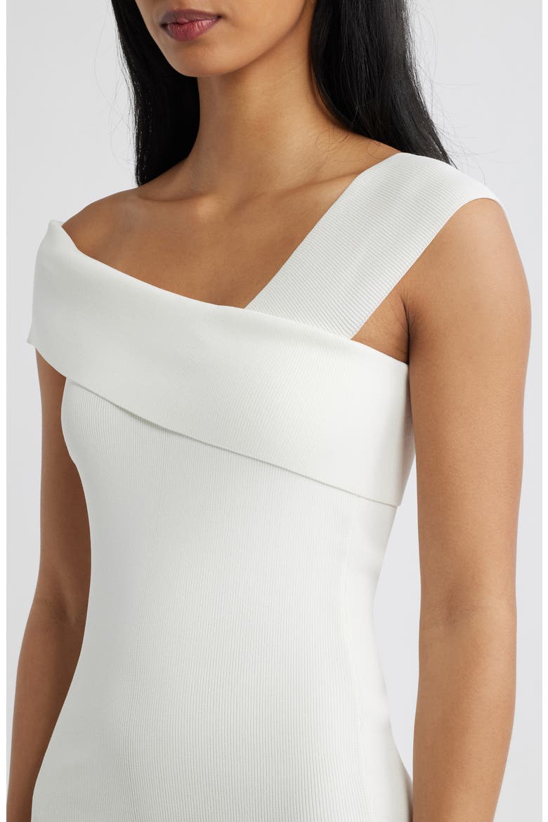 Rowan One-Shoulder Knit Maxi Dress, Alternate, color, WHITE