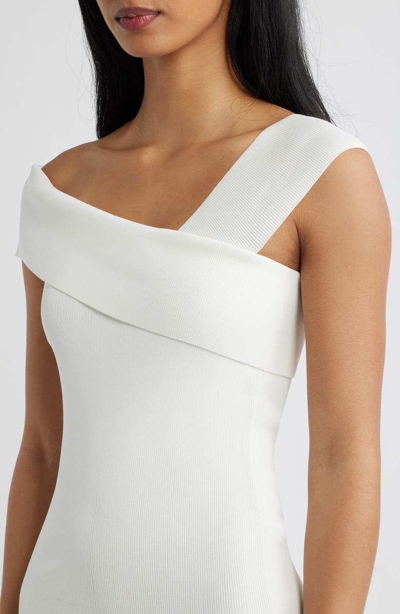 Line & Dot Rowan One-Shoulder Knit Maxi Dress, Alternate, color, White