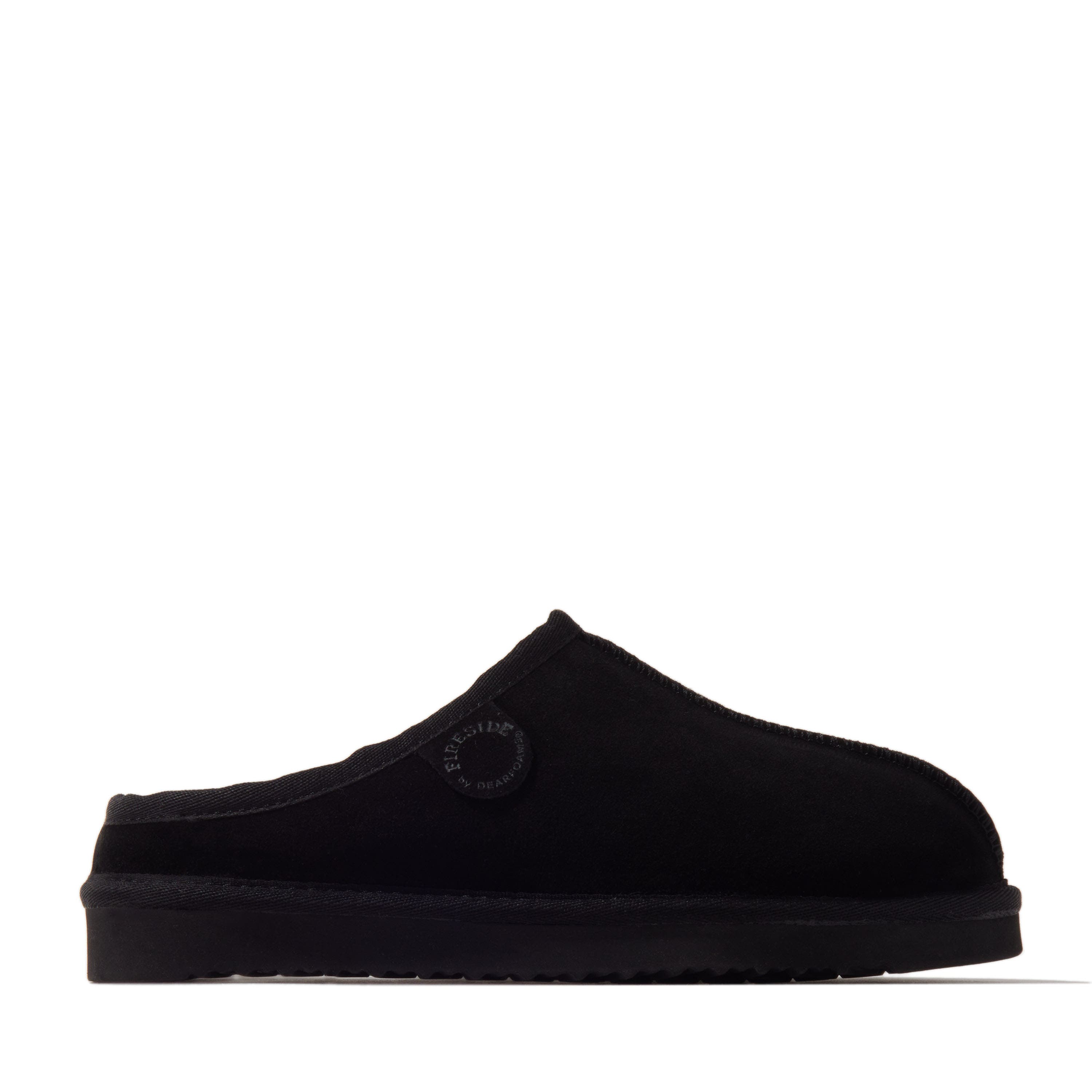 DEARFOAMS Fireside Greta Genuine Shearling Clog Slipper, Alternate, color, Black