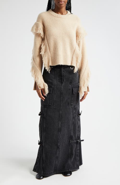 3.1 Phillip Lim Utility Denim Maxi Skirt In Washed Black