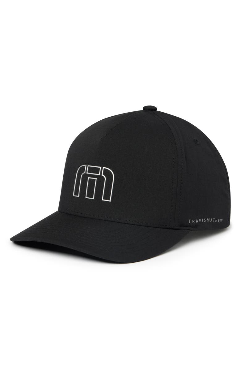 TravisMathew Landing Gear Snapback Baseball Cap, Main, color, Black