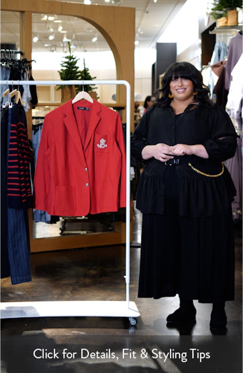 Crested Stretch Cotton Blazer, sales video thumbnail