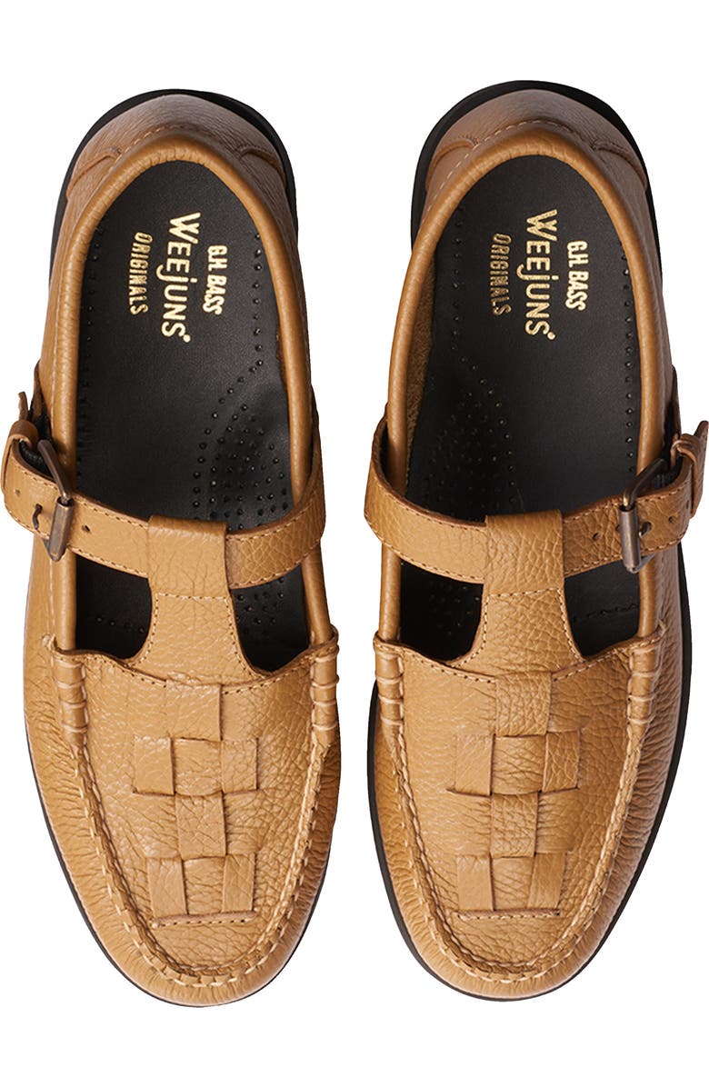 G.H.BASS Lug Fisherman Mary Jane, Alternate, color, Bone Brown