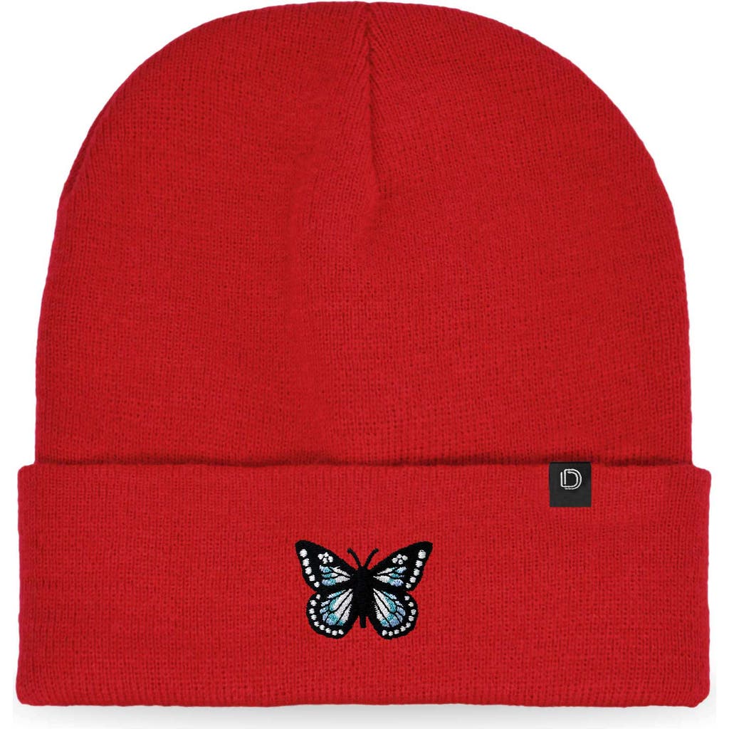 Dalix Butterfly Beanie In Red
