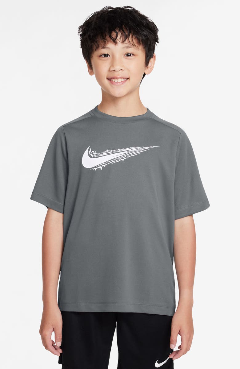 Nike Kids' Graphic T-Shirt, Main, color, 084 Smkgry/White