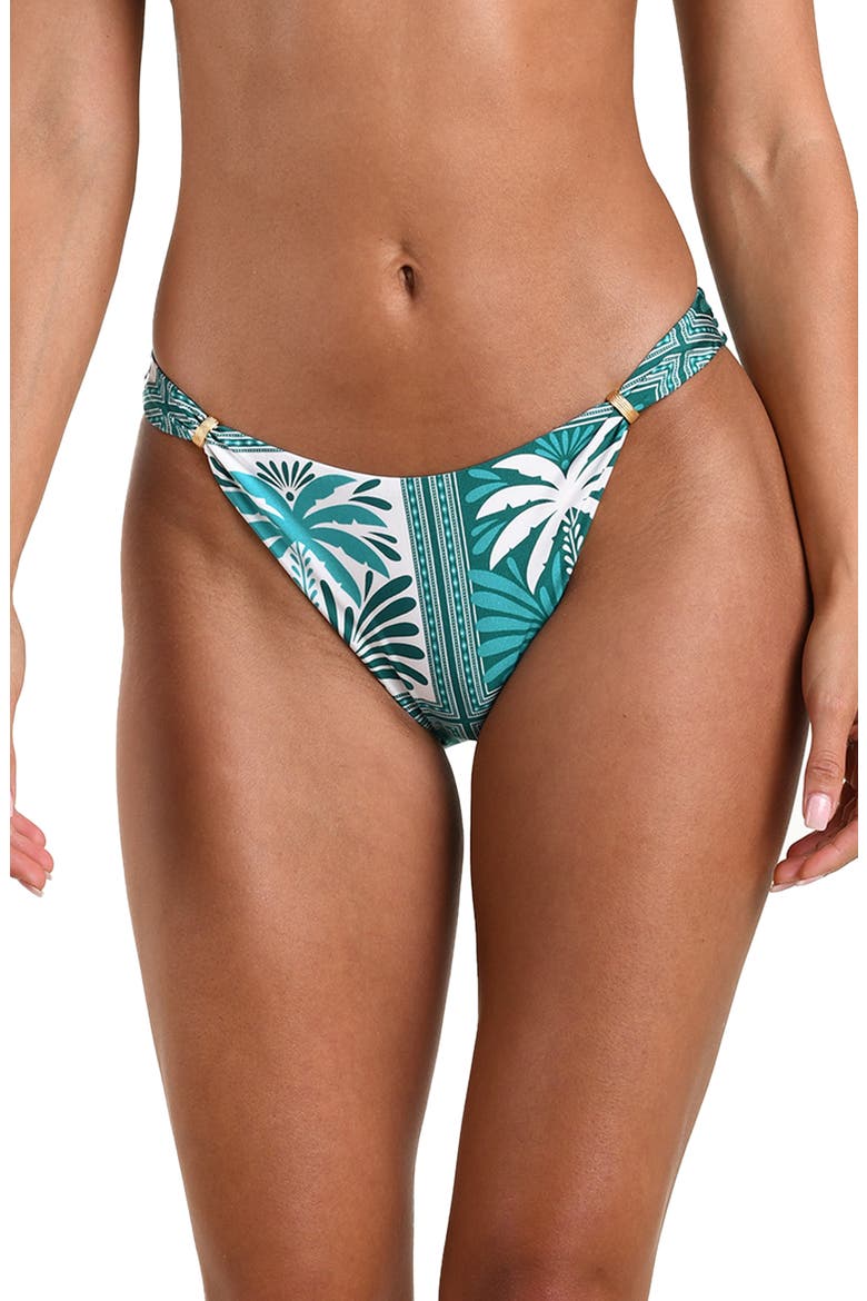 Patchwork Palms Bikini Bottoms, Main, color, TURQUOISE