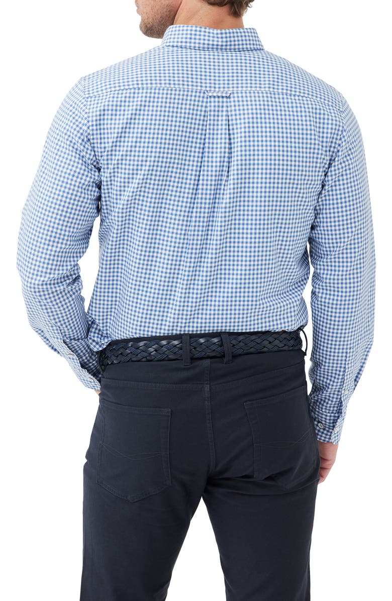 Rodd & Gunn Sports Fit Gingham Button-Down Oxford Shirt, Alternate, color, Sea Blue