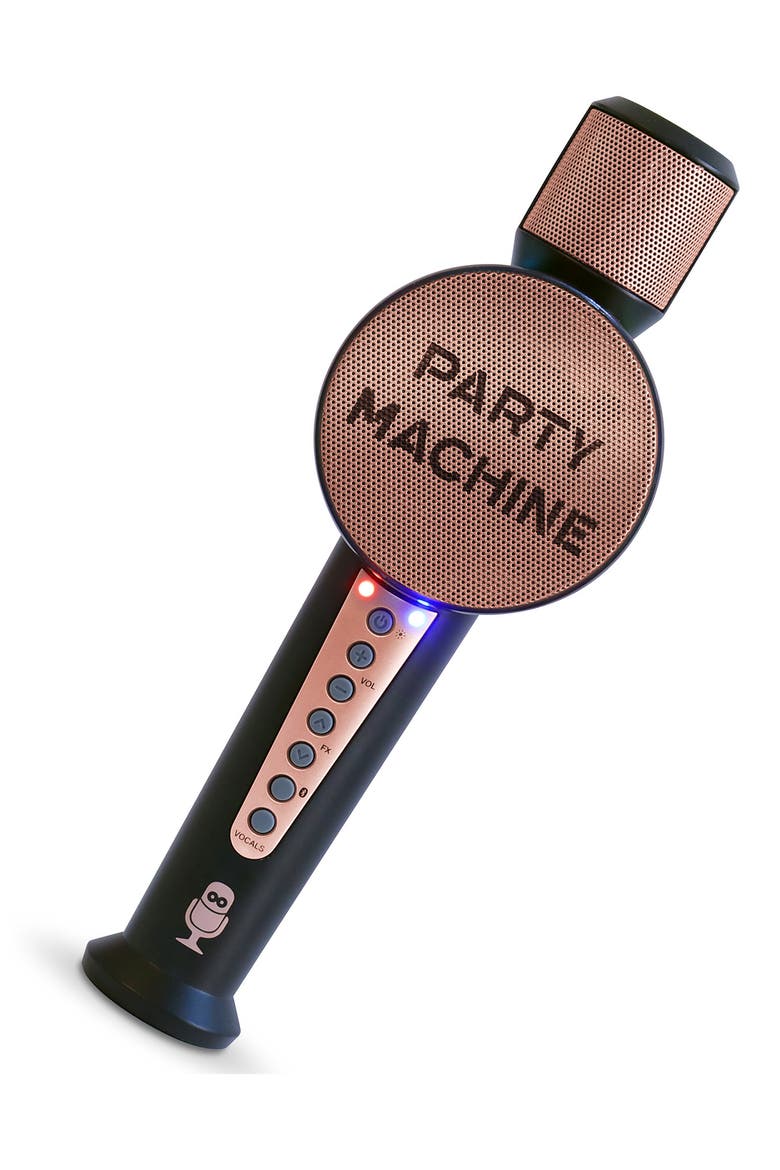 Party Machine Karaoke Microphone, Main, color, ROSE GOLD