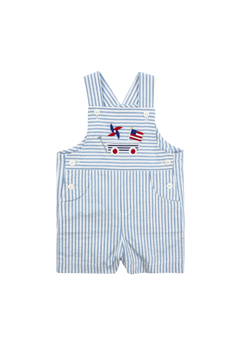 Seersucker Shortall With Wagon, Main, color, Light Blue