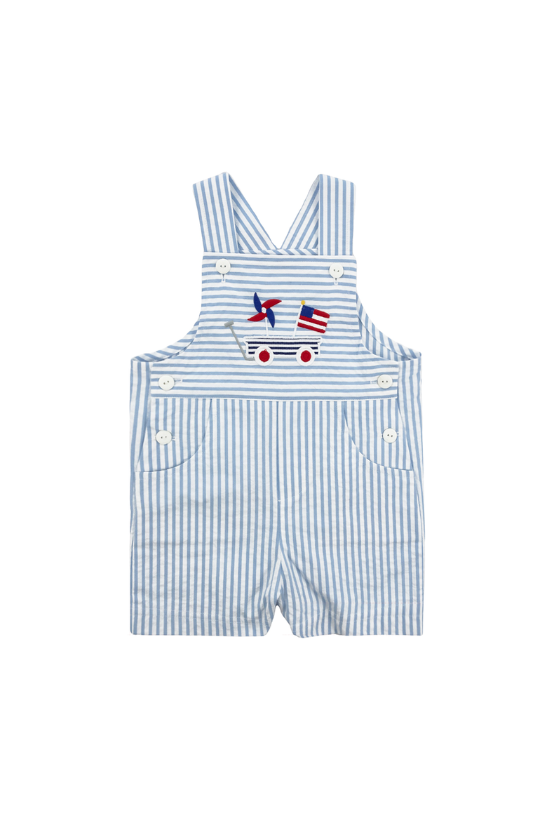 Florence Eiseman Seersucker Shortall With Wagon, Main, color, Light Blue