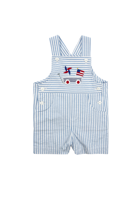 Seersucker Shortall With Wagon