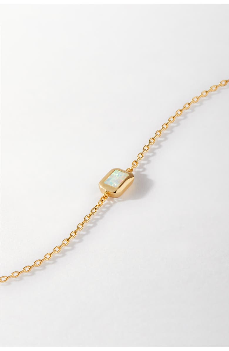 Edge of Ember Deco Birthstone Bracelet, Main, color, Opal (October)