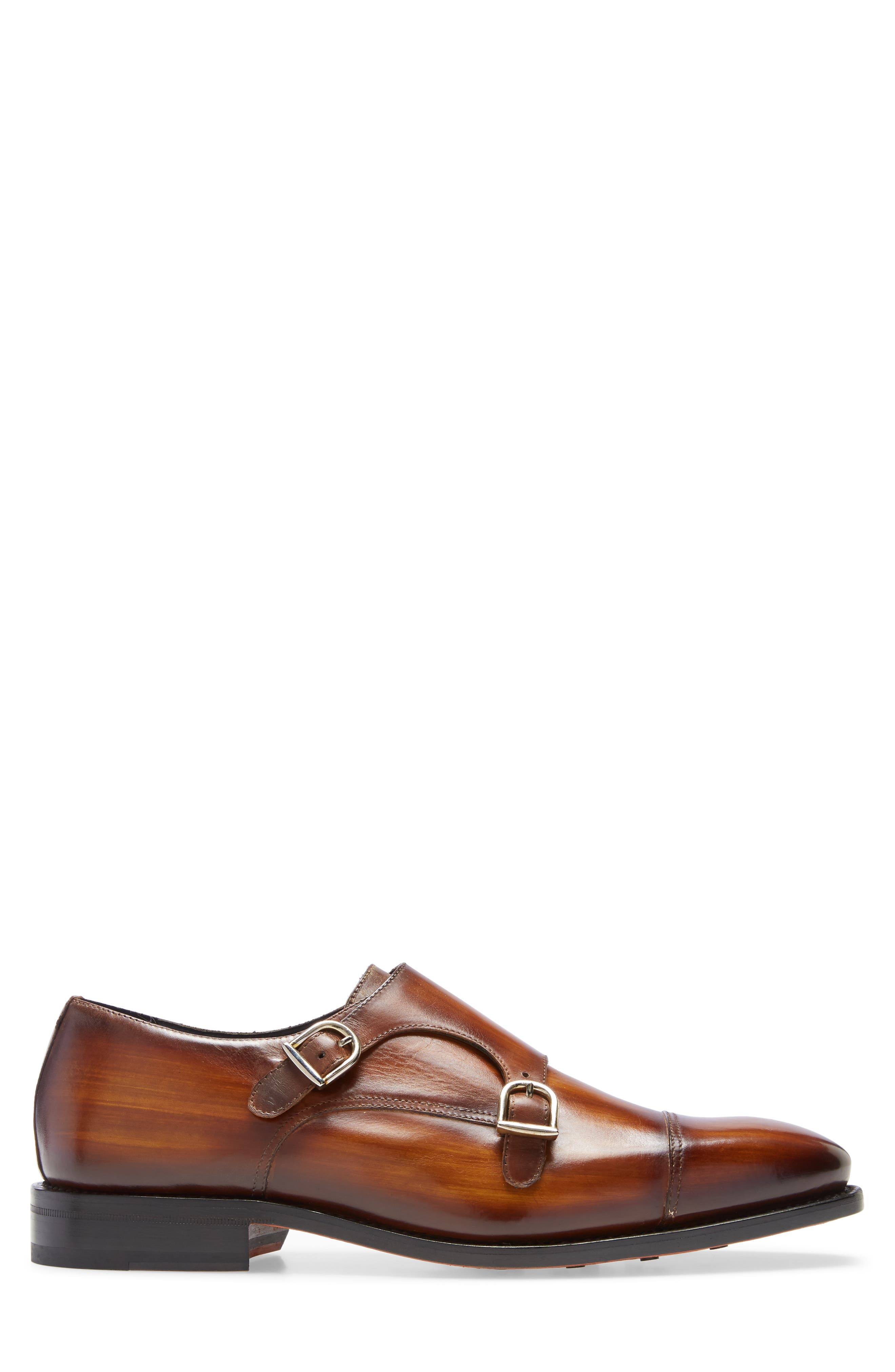 Regal Double Monk Strap Shoe, Alternate, color, BROWN