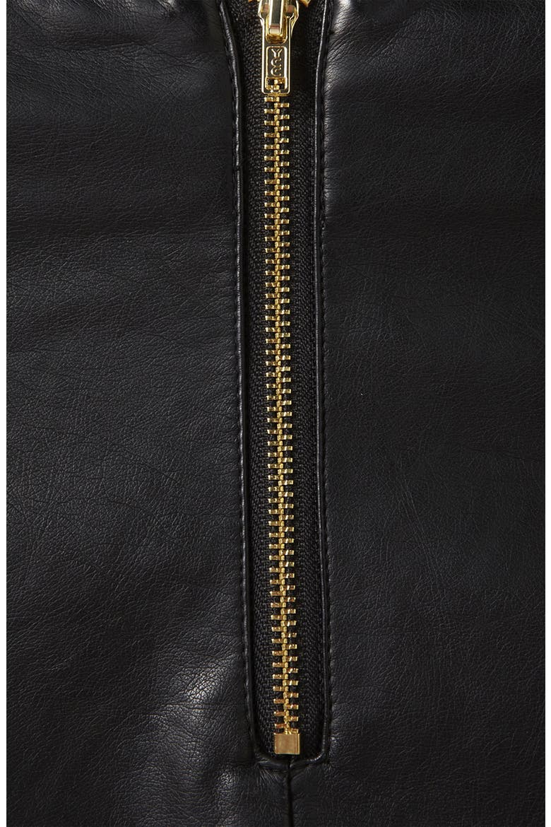 Faux Leather Miniskirt, Alternate, color, BLACK