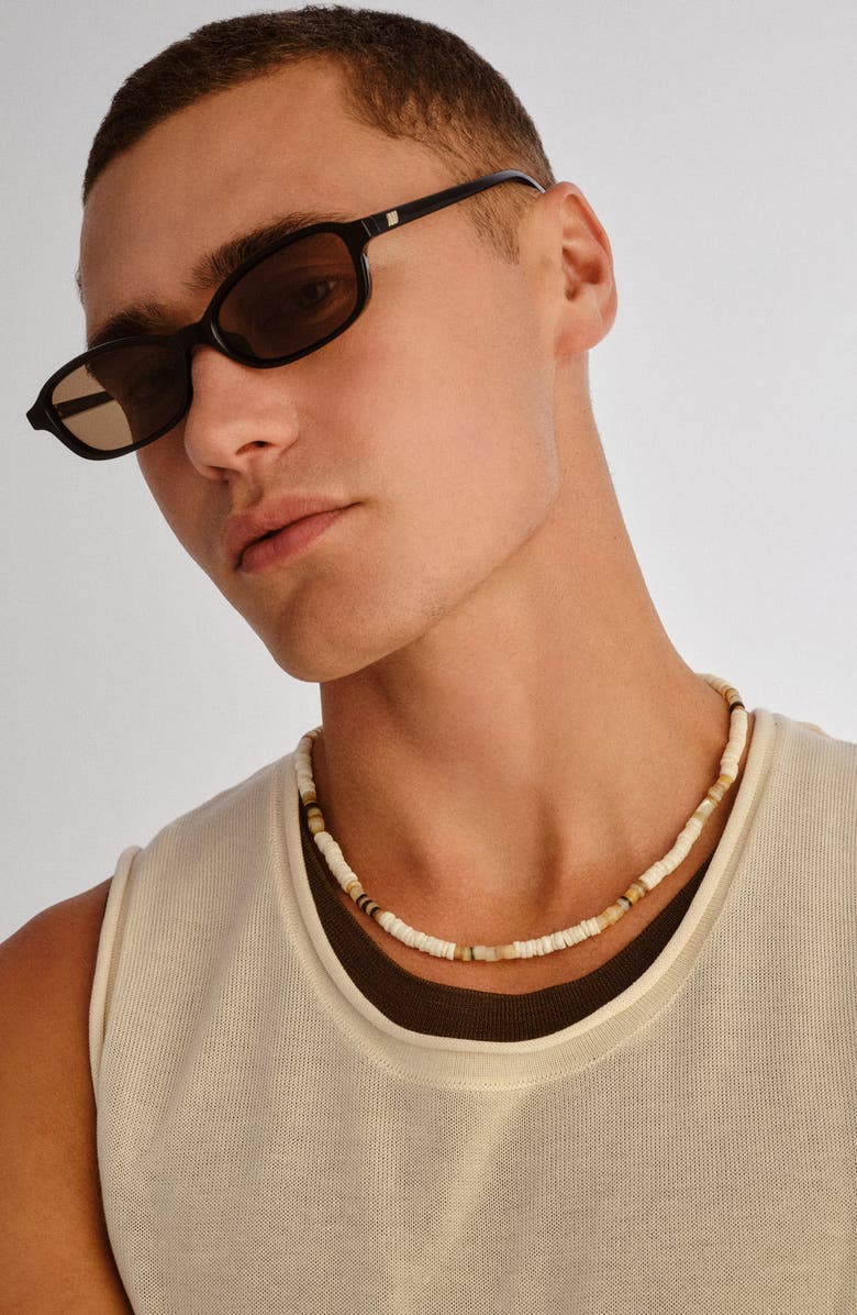 Le Specs Honey Pot 55mm Oval Sunglasses, Alternate, color, Black / Brown Mono