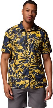 Columbia Men's Columbia Navy Michigan Wolverines Super Slack Tide Omni-Wick Button-Up Shirt