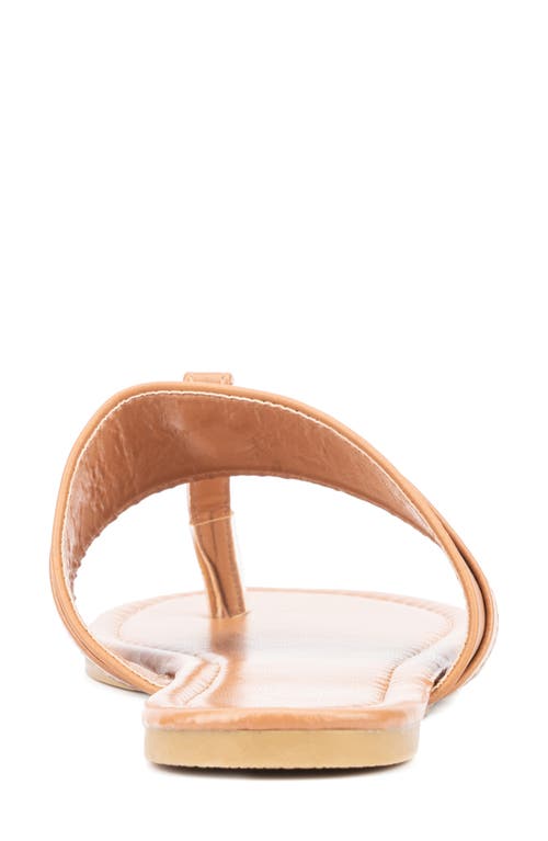 Shop New York And Company Juliana Slide Sandal In Cognac