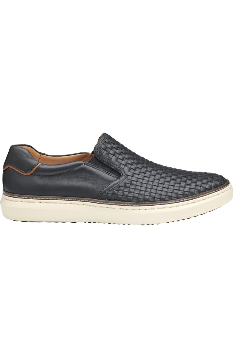 Johnston & Murphy McGuffey 2 Woven Slip-On Sneaker, Alternate, color, Black Woven Full Grain