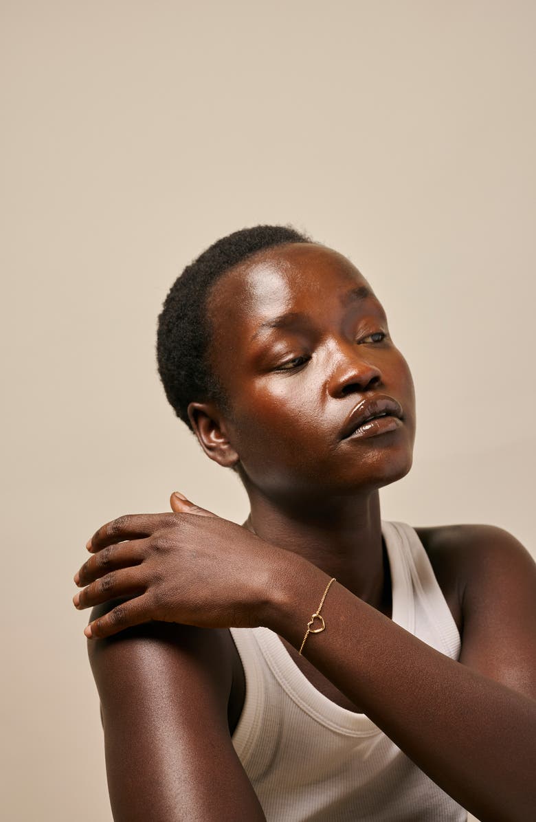 ENAMEL Copenhagen Organic Heart Bracelet, Alternate, color, Gold