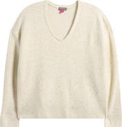 Vince Camuto Sequin Detail V-Neck Sweater