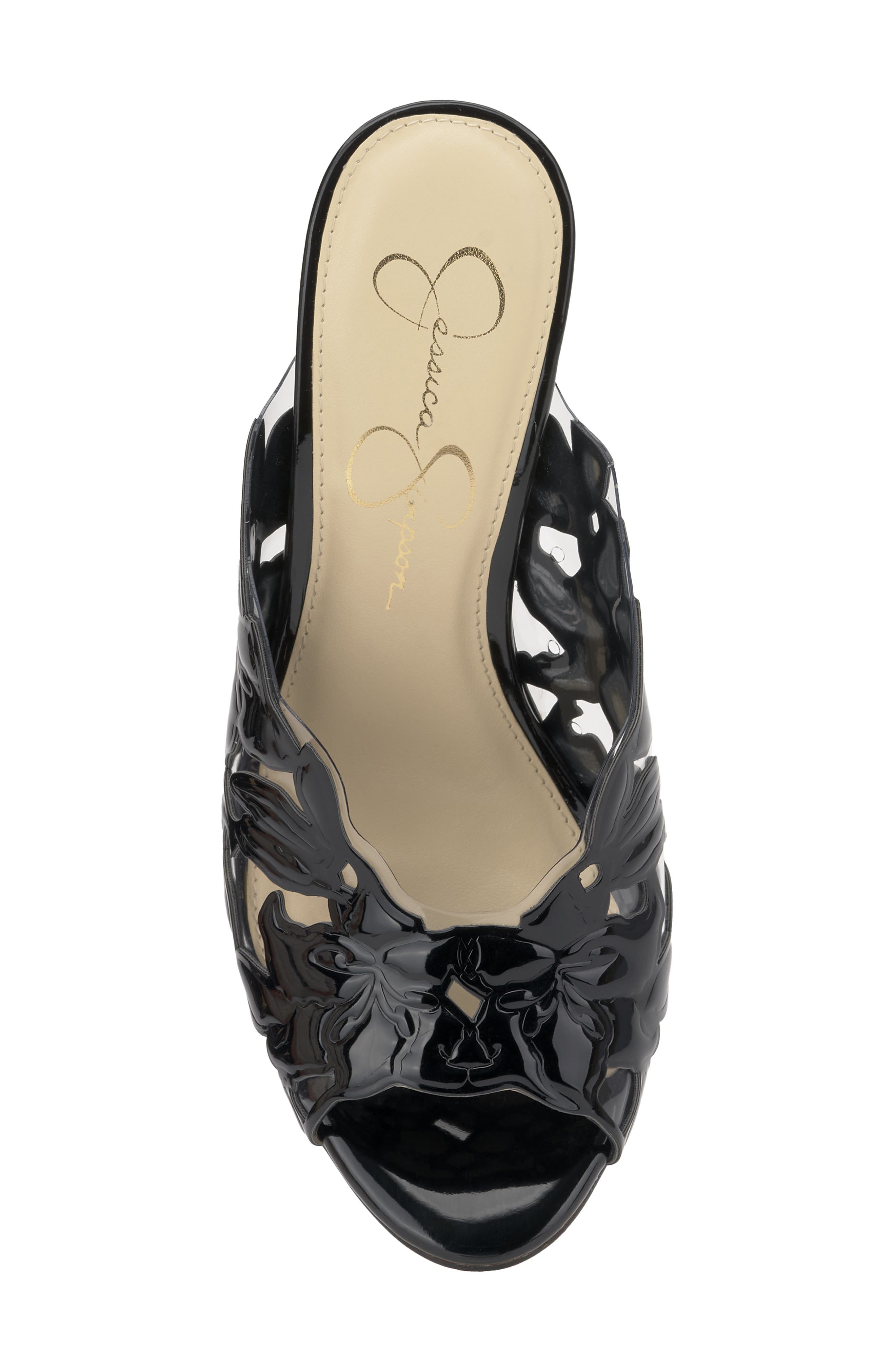 Jessica Simpson Justera Slide Sandal, Alternate, color, Black Patent