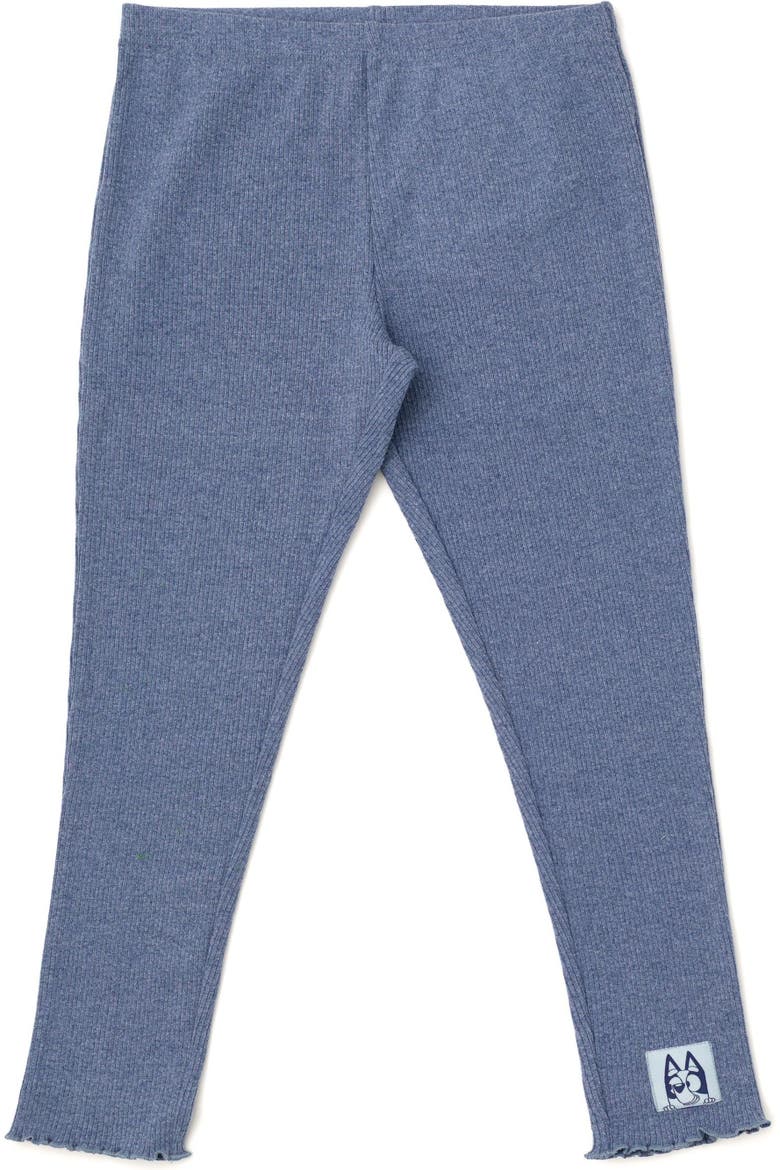 Sweatshirt and Ribbed Leggings Set, Alternate, color, Bluey Heather Blue