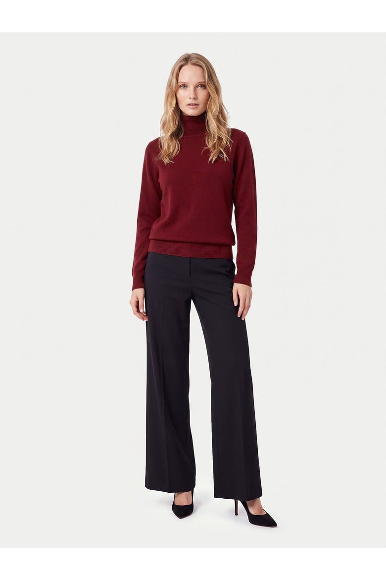 Cashmere Classic Turtleneck Sweater, Alternate, color, Wine Red