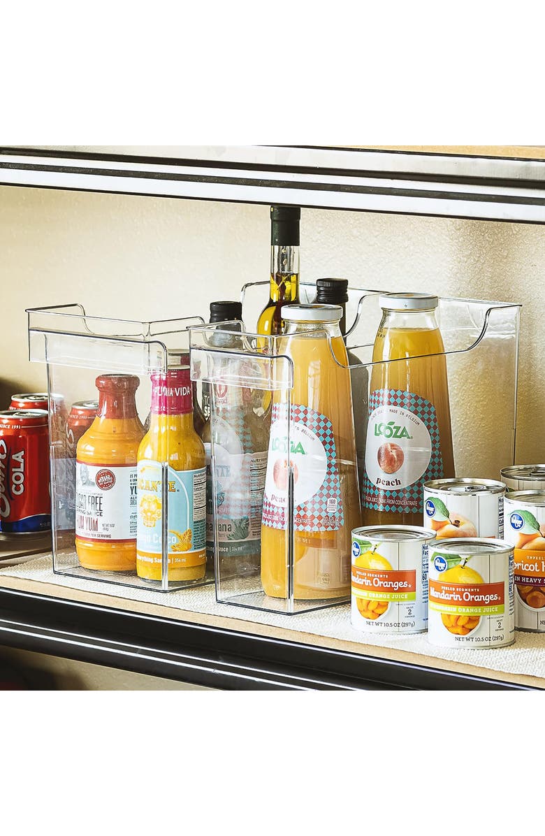 SORBUS Set of 2 Wheeled Organizer, Alternate, color, Clear