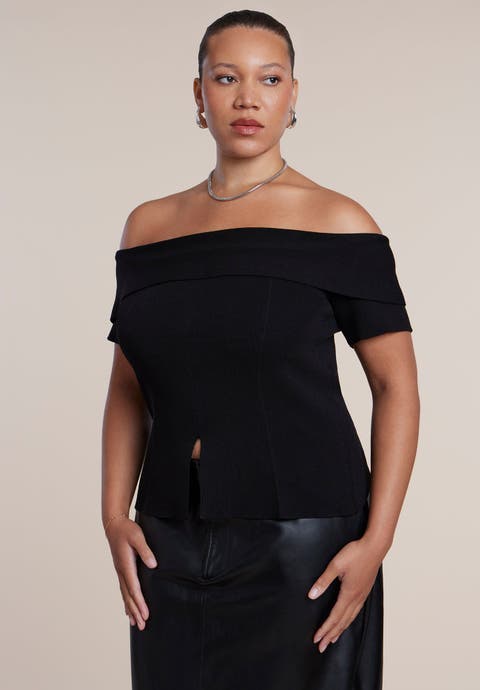 Off The Shoulder Short Sleeve Sweater