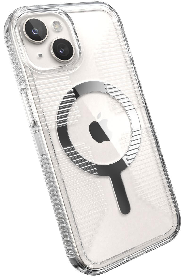 Gemshell Grip MagSafe Case for Apple iPhone 15 / iPhone 14 / iPhone 13 / iPhone 16e, Alternate, color, Clear