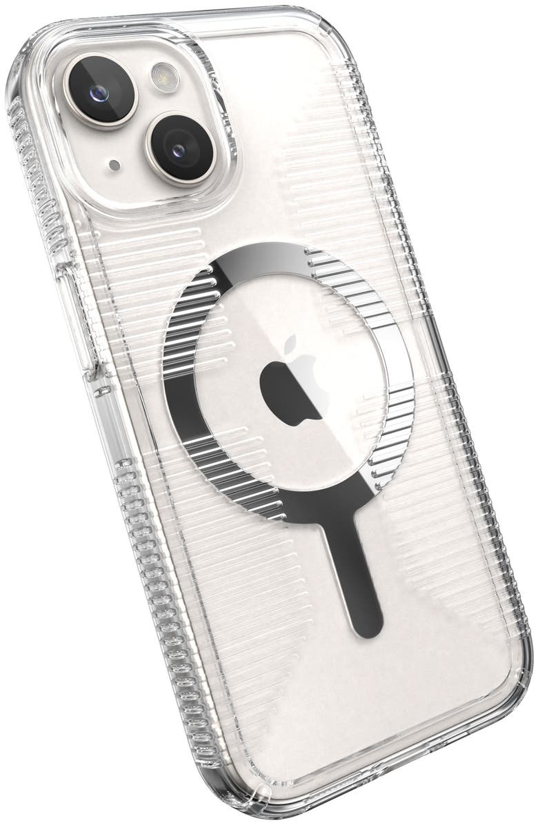 Speck Gemshell Grip MagSafe Case for Apple iPhone 15 / iPhone 14 / iPhone 13 / iPhone 16e, Alternate, color, Clear