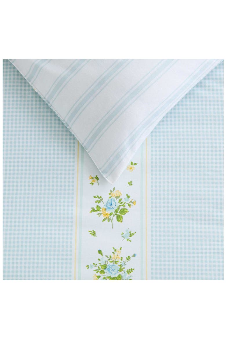Annabelle Stripe Cotton Comforter Set, Alternate, color, WHITE/ WINTER BLUE/ YELLOW
