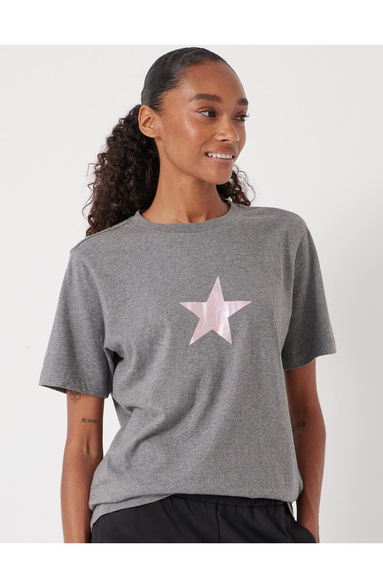 Hush Graphic Short Sleeve T-Shirt, Main, color, Grey Marl