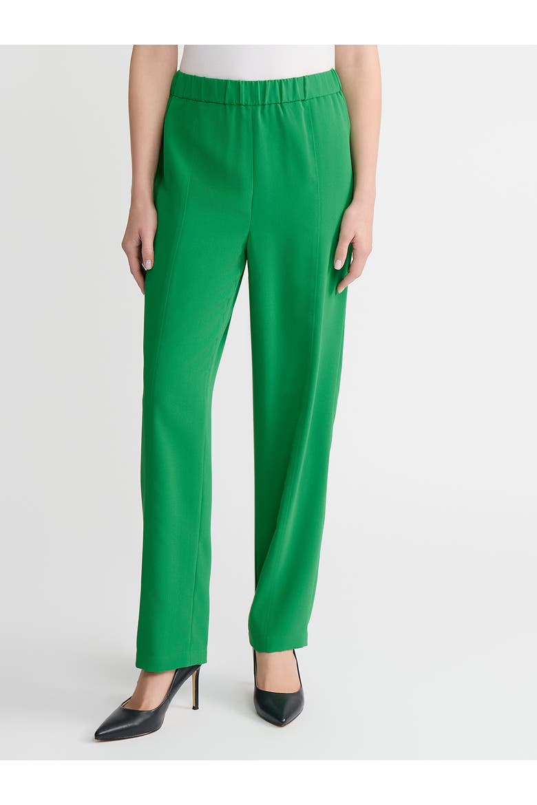 Nora Straight Leg Crepe de Chine Pant, Main, color, Clover Field