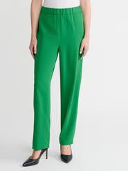 Misook Nora Straight Leg Crepe de Chine Pant