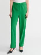 Misook Nora Straight Leg Crepe de Chine Pant