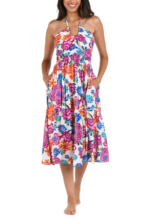 Paradiso Halter Midi Cover-Up Sundress