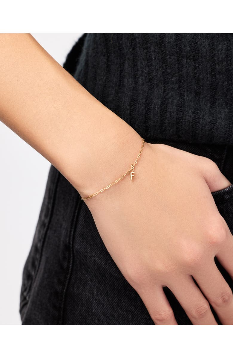 Ana Luisa Gold Charm Letter Bracelet, Alternate, color, F
