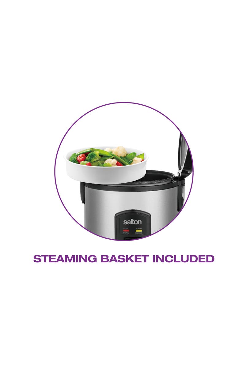 Salton 8 Cup Rice Cooker, Alternate, color, Black