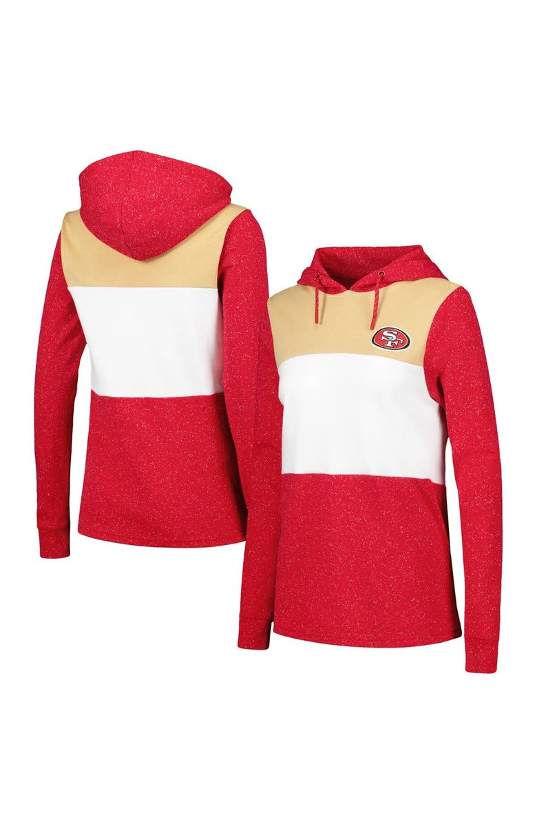ANTIGUA Women's Antigua Scarlet San Francisco 49ers Wicket Pullover Hoodie, Main, color, Scarlet