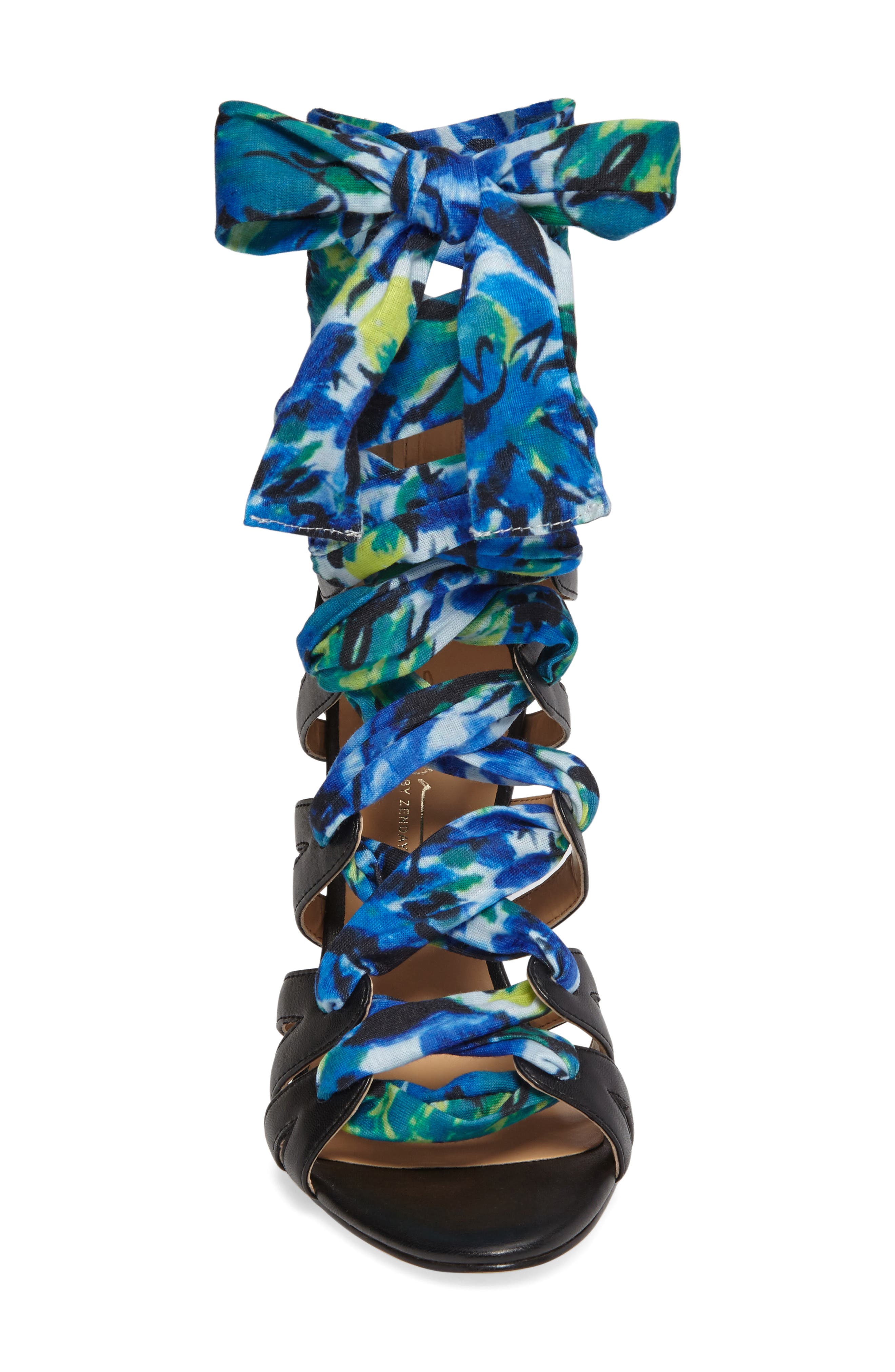 by Zendaya Sabina Lace-Up Sandal, Alternate, color, BLUE