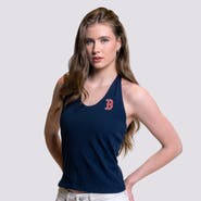 LUSSO Women's Lusso Navy Boston Red Sox Noelle V-Neck Tank Top