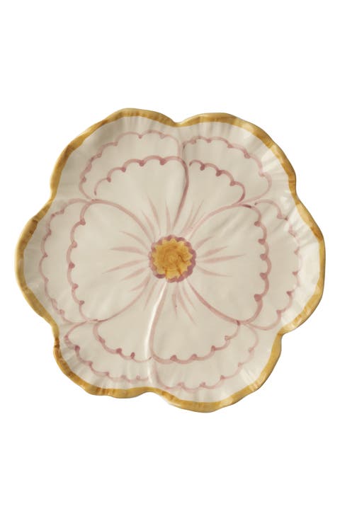 Set of 4 Flower Shaped Side Plates