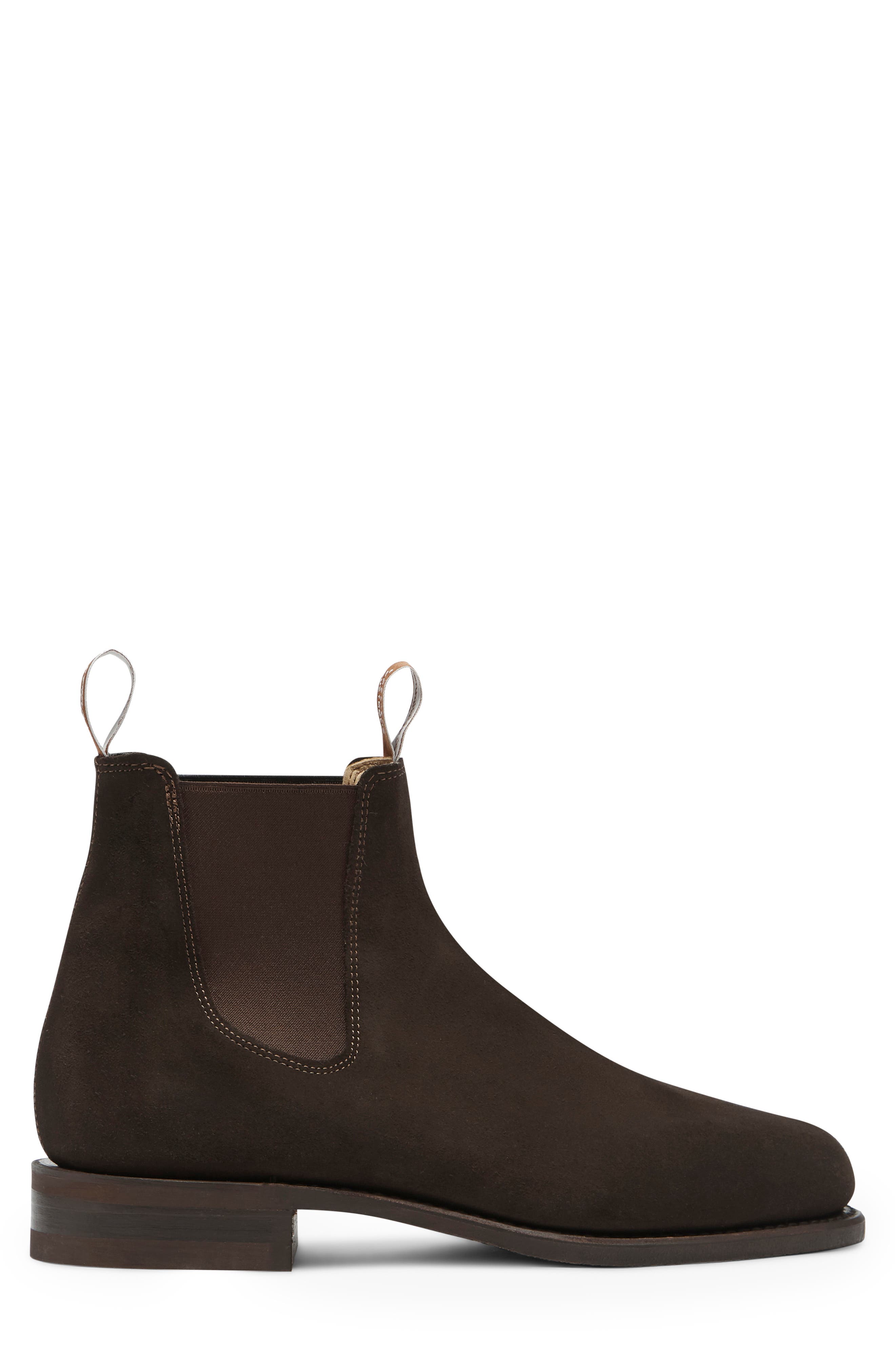 Comfort Turnout Chelsea Boot, Alternate, color, CHOCOLATE SUEDE