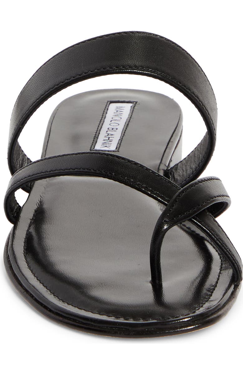 Manolo Blahnik Susa Crossover Sandal, Alternate, color, Black