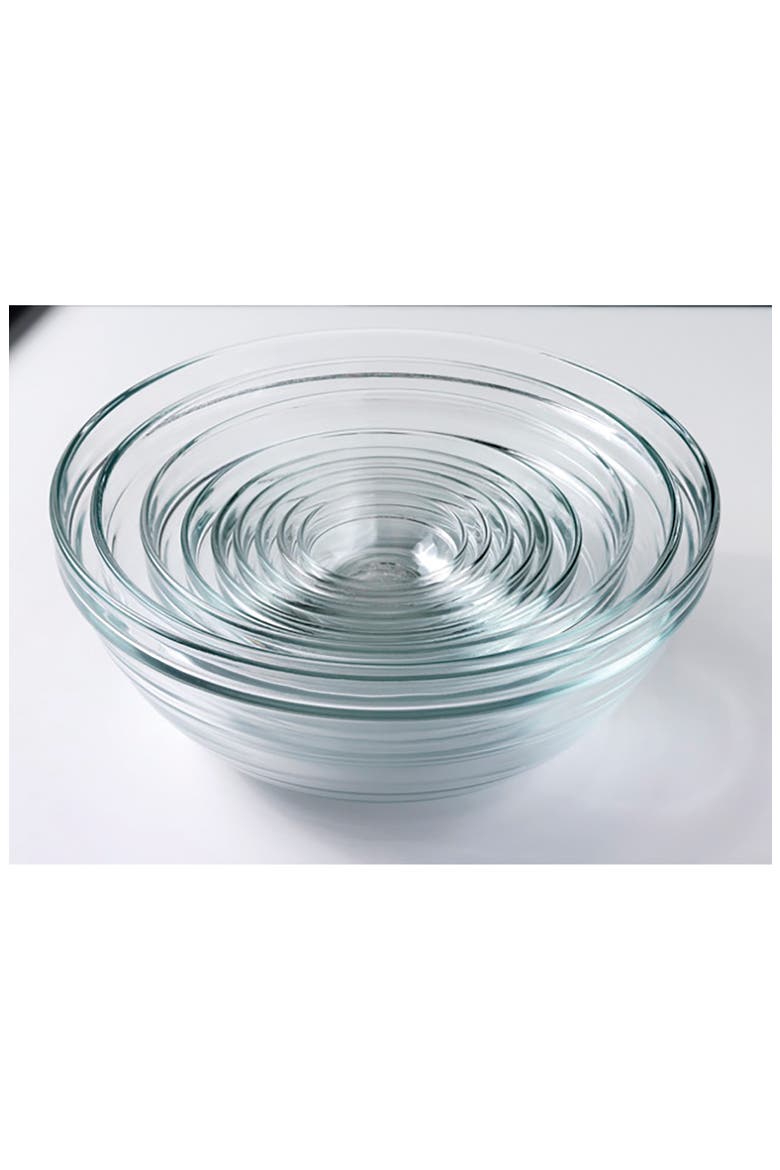 Lys Set of 9 Tempered Glass Mixing Bowls, Alternate, color, GLASS